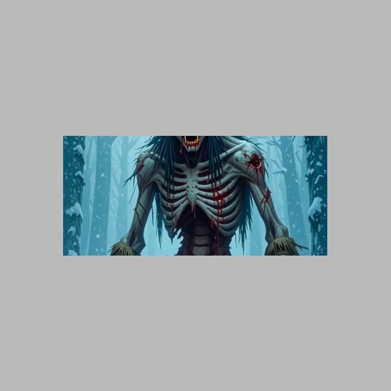 Wendigo, abgemagerter kannibalischer Dämon der Folklore