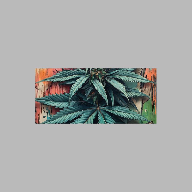 Graffiti Cannabis Blatt Kunst
