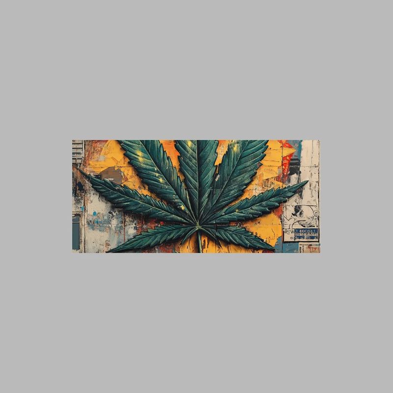 Graffiti Hemp Leaf Wall Art