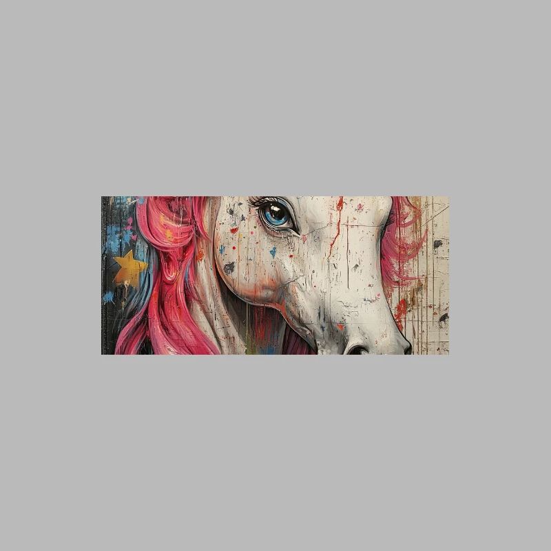 Einhorn Graffiti Neonfarben