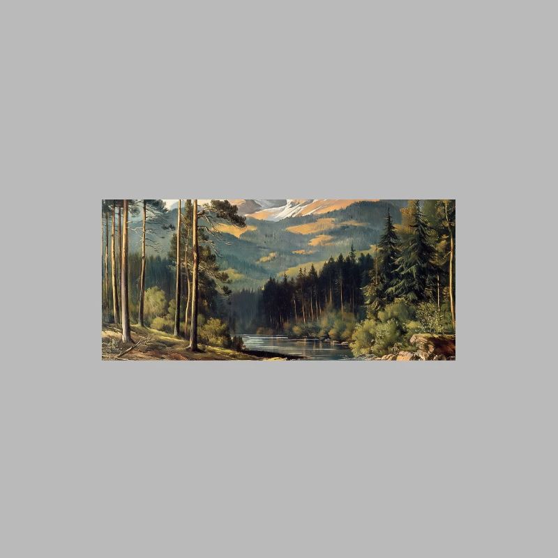 Poster Illustration Paysage de Montagne
