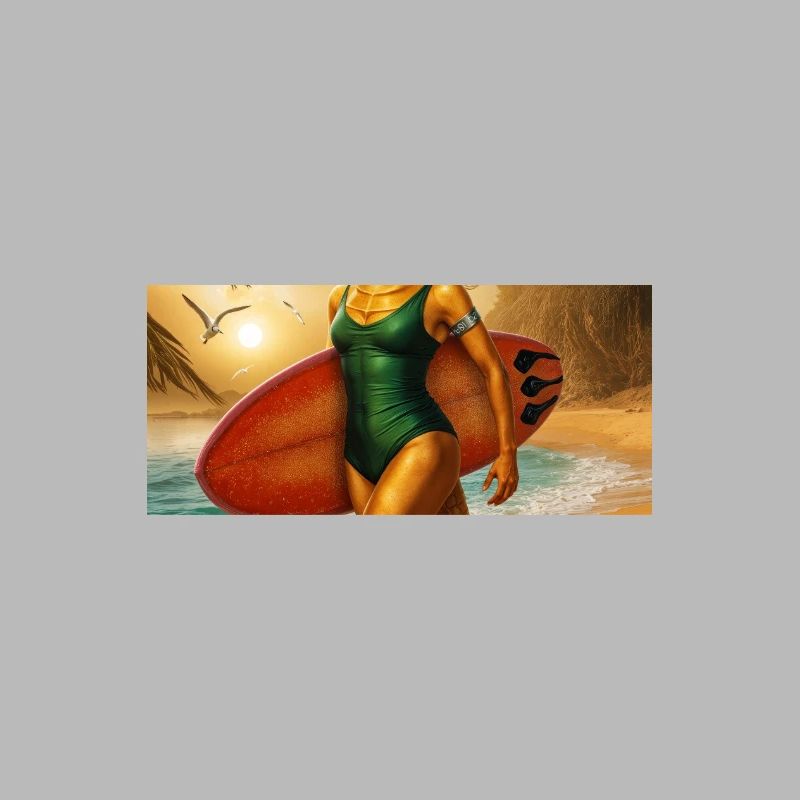 Surfer Humanoides Seepferdchen