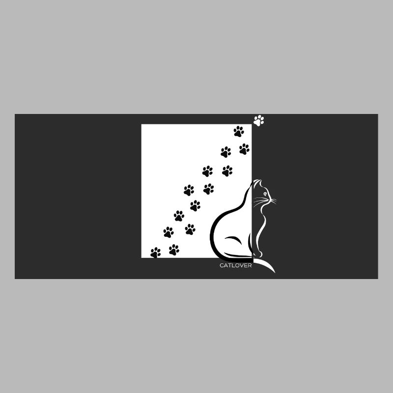 Silhouette du chat Paw Path