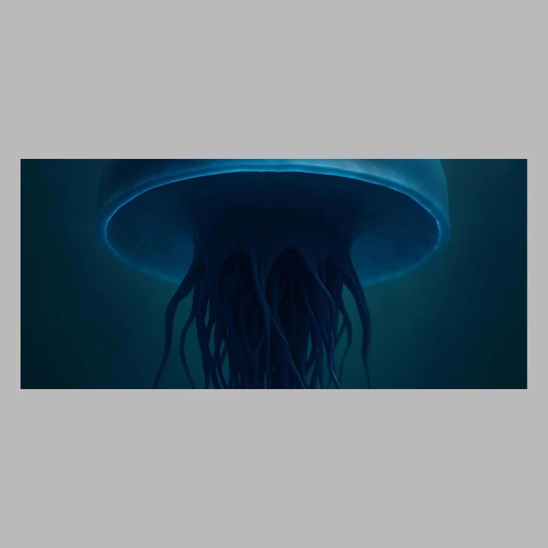 Midnight blue jellyfish
