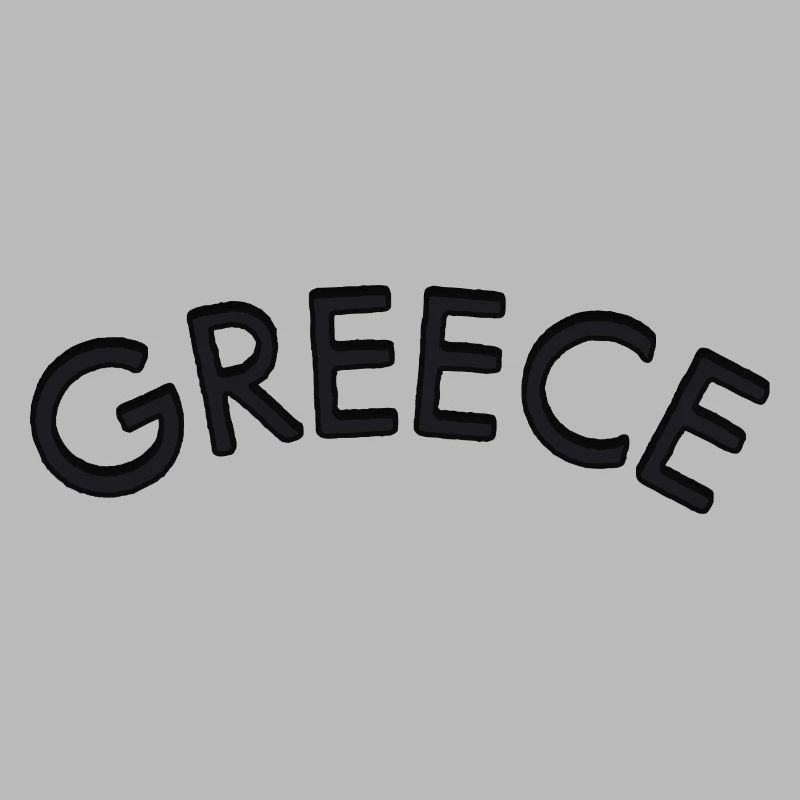 Lettrage courbe de Grèce