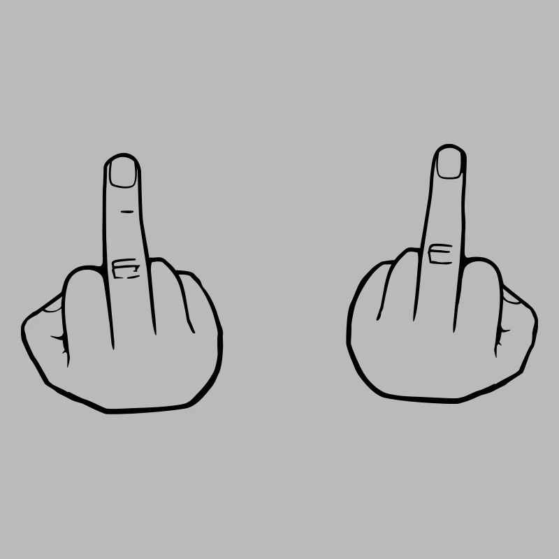 Mittelfinger, doppelter Stinkefinger