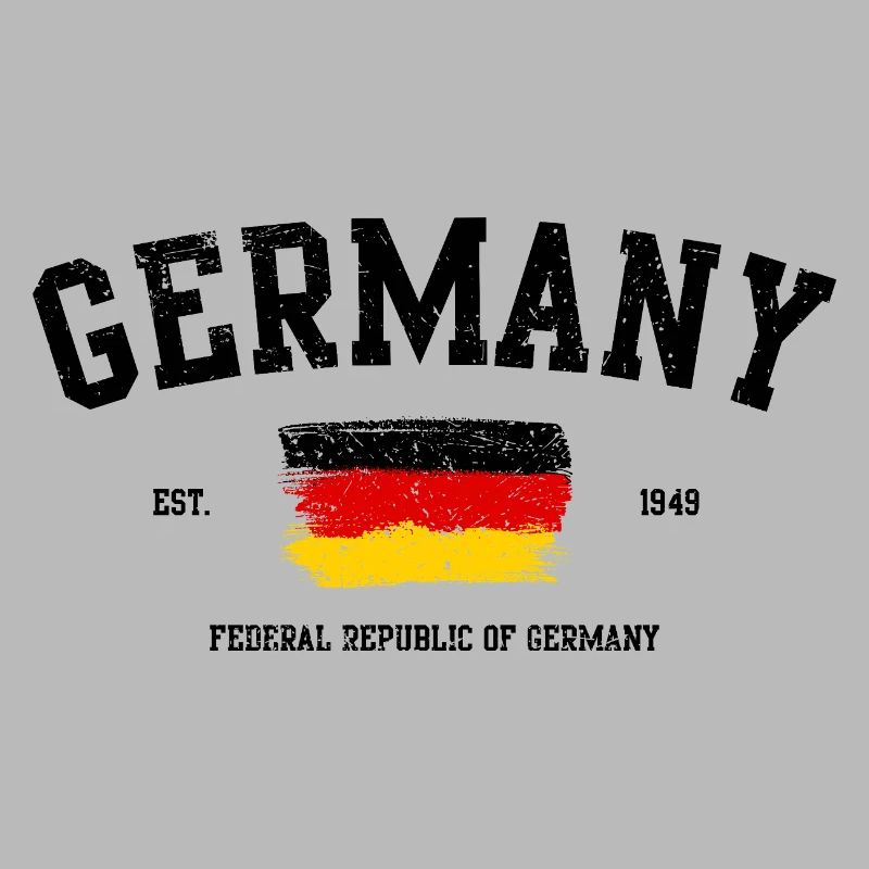 Abstract German Flag Typography Design