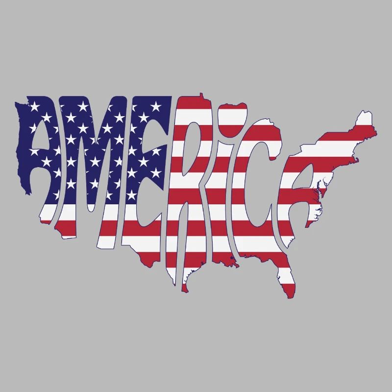 American Flag Map Design