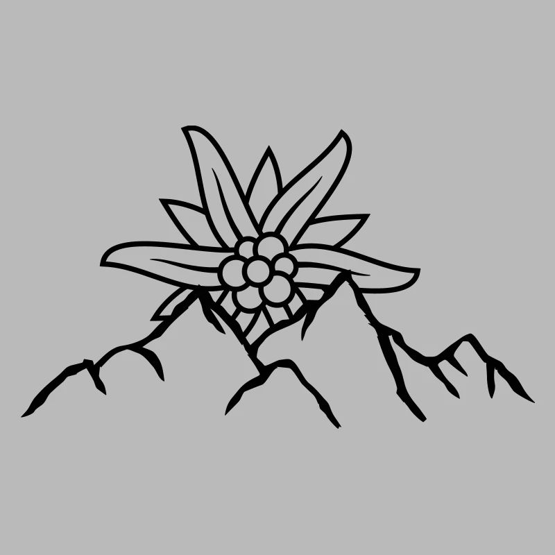 Logo sun mountain flower