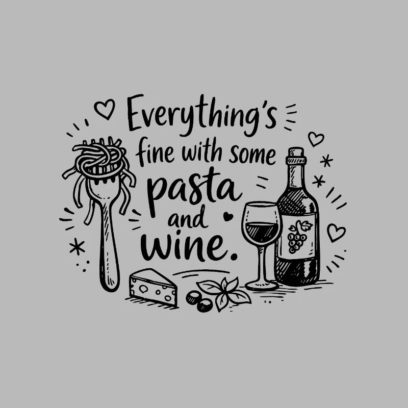 Everything’s Fine With Pasta And Wine