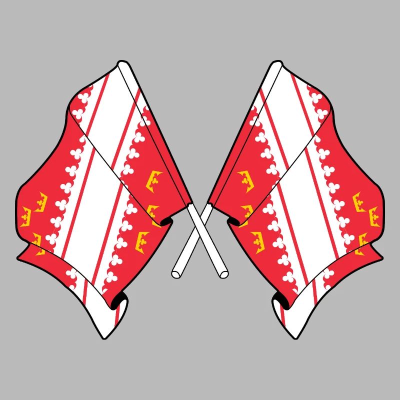 Drapeaux d’Alsace croisés