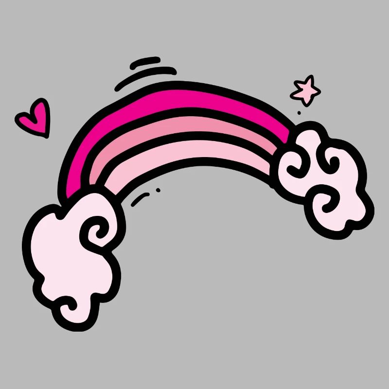 Pastel Pink Rainbow Clouds