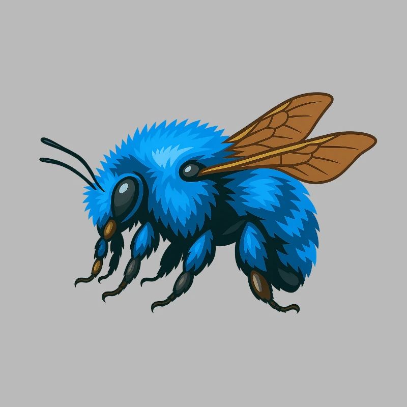 Blaue Hummel links