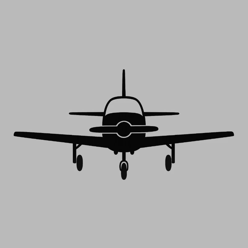Frontale Flugzeug Silhouette
