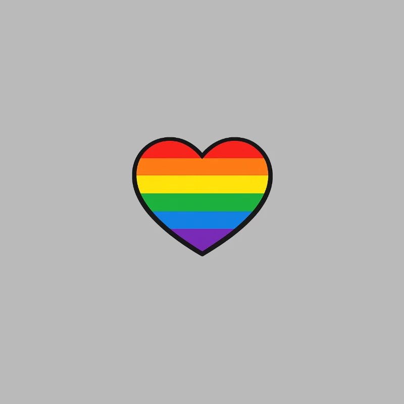 Herz mit Pride-Regenbogenstreifen