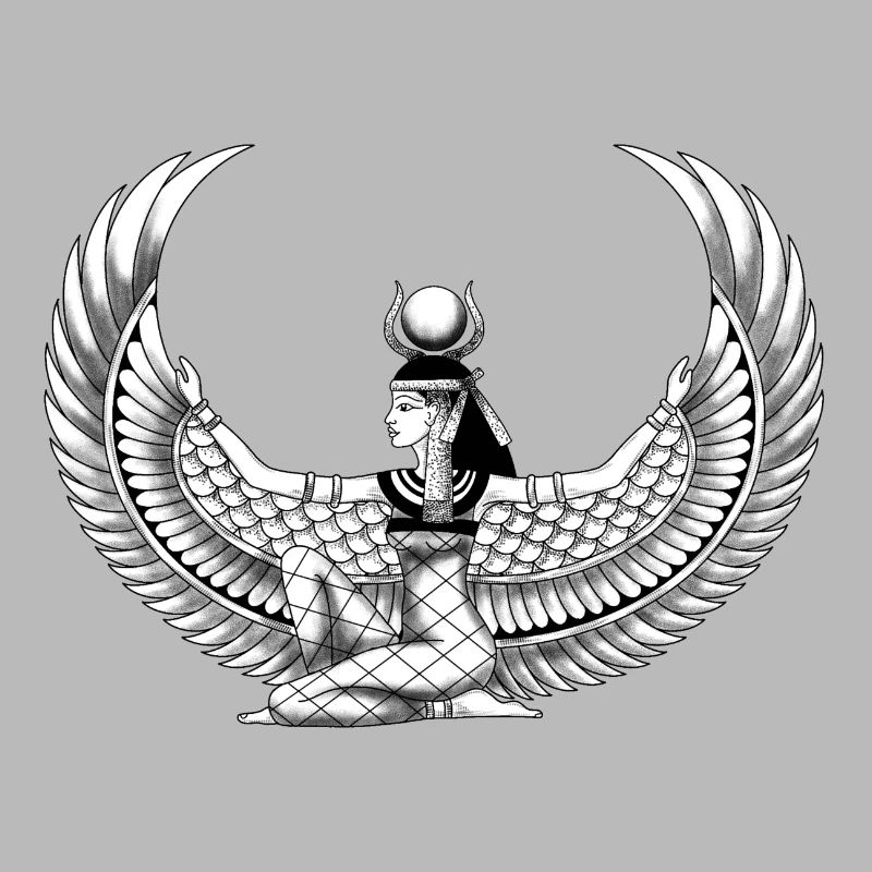 Dessin égyptien déesse Isis Égypte
