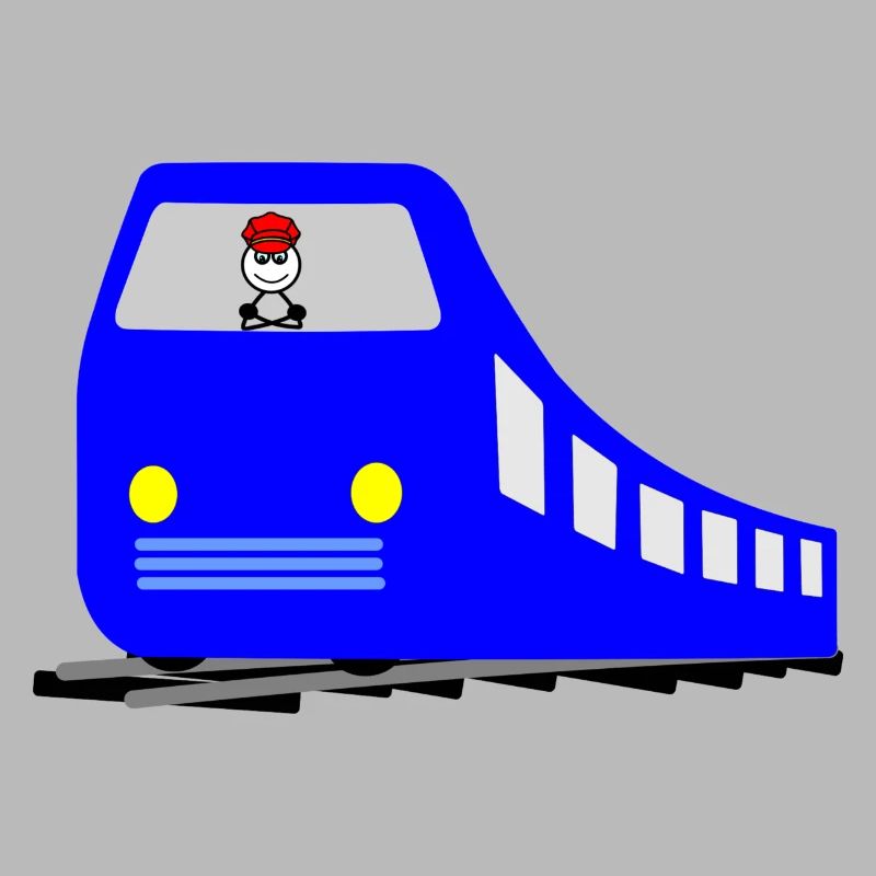 Train ou métro sur les rails avec chauffeur