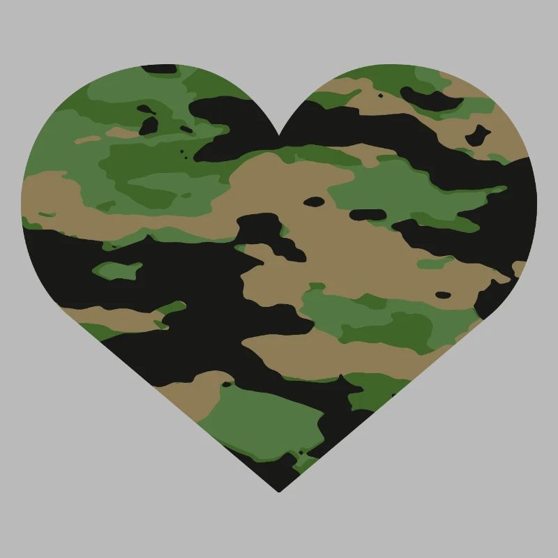 Conception de cœur camouflage