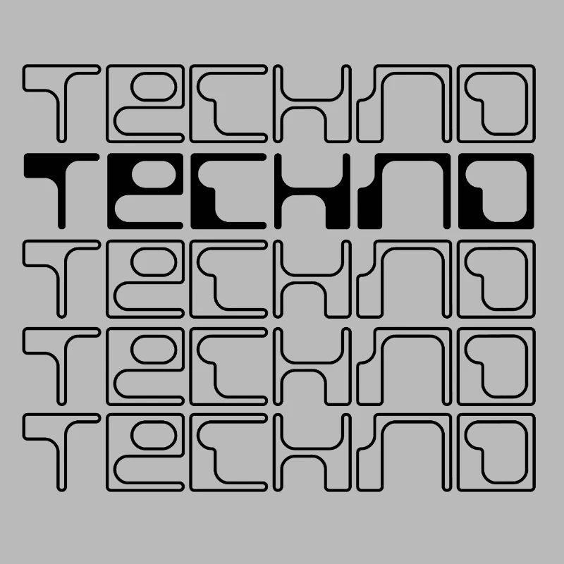 techno music geometric logo design