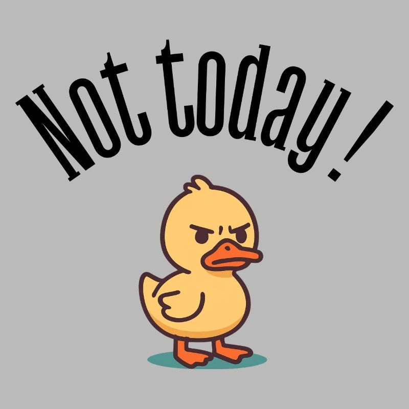 Not Today! Grumpy Duck Attitude T-Shirt