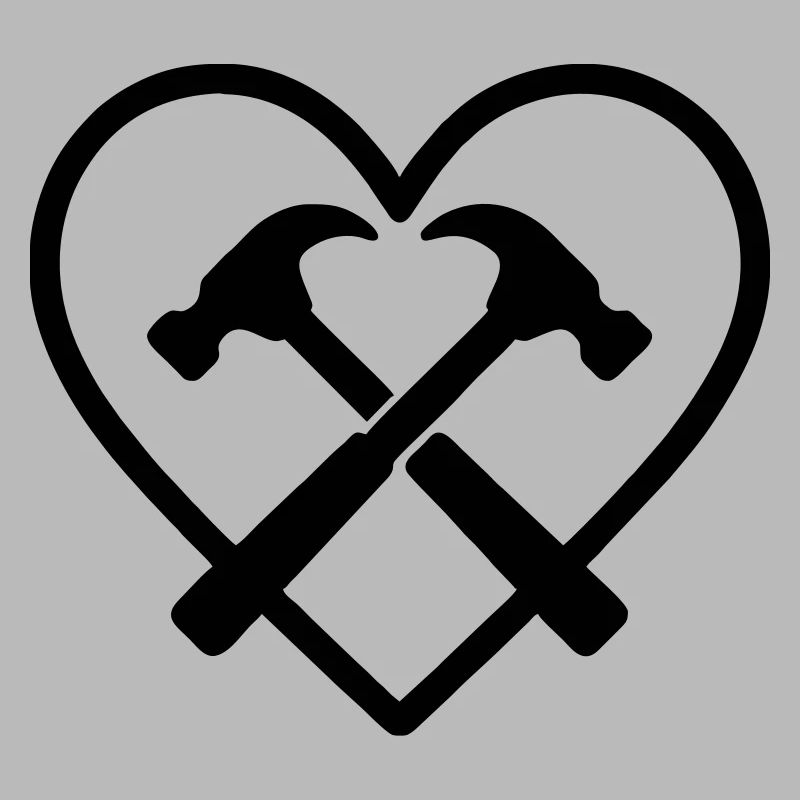 Cross Hammers Heart Handyman Craftsman Tools