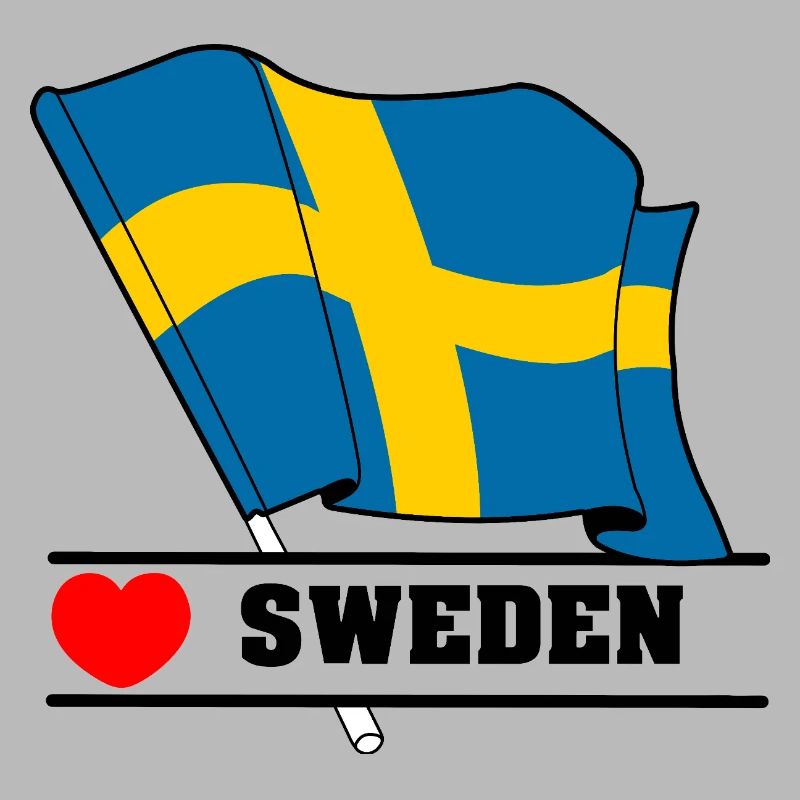 Description du drapeau d’amour de la SUÈDE :
