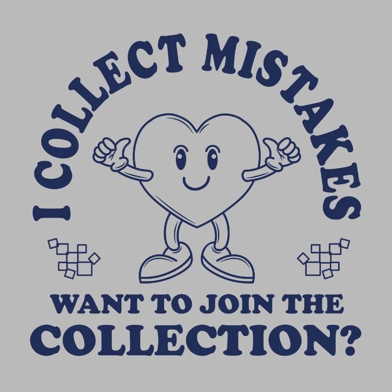 I Collect Mistakes – Retro Comic Flirt Spruch