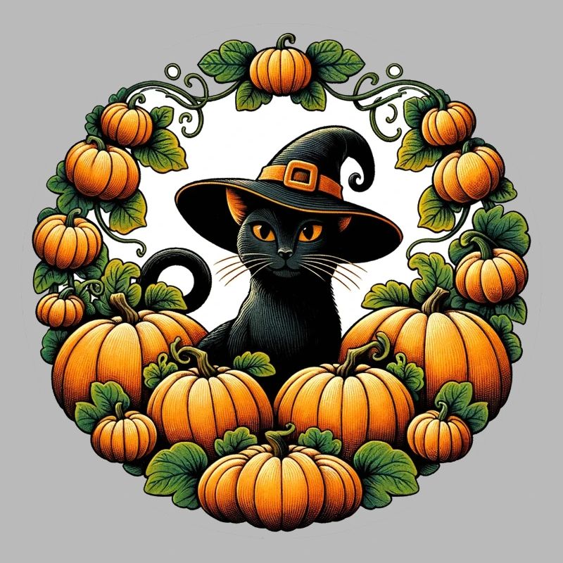 Chat Sorcière du Cercle de Citrouilles