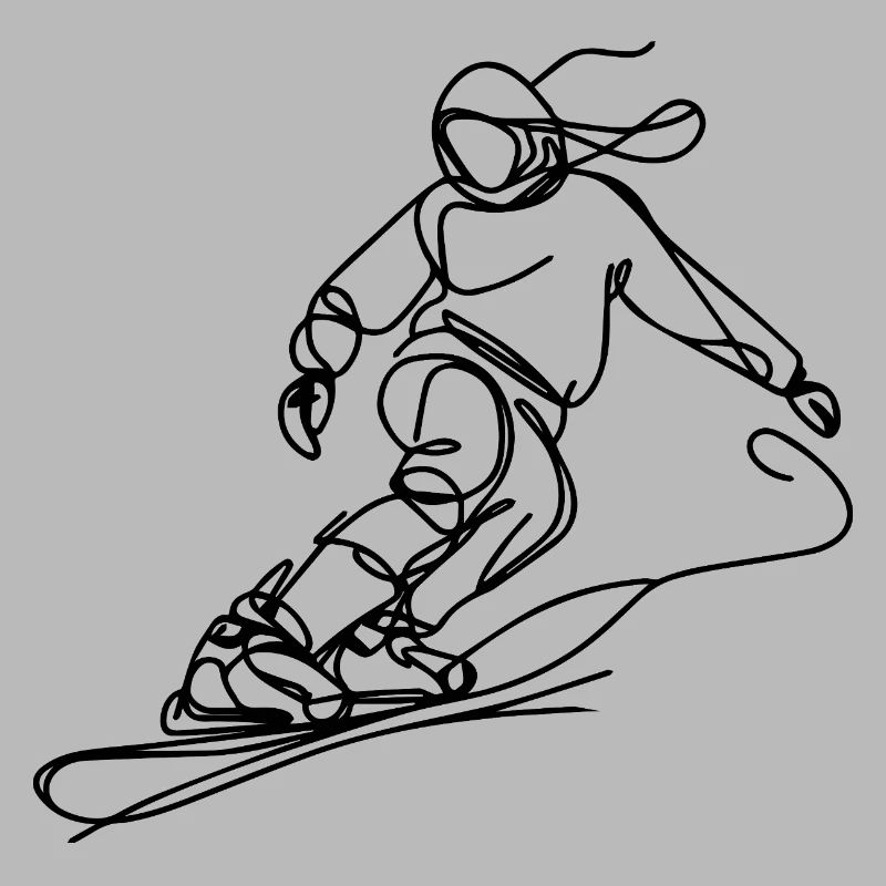 Snowboarder Drawing