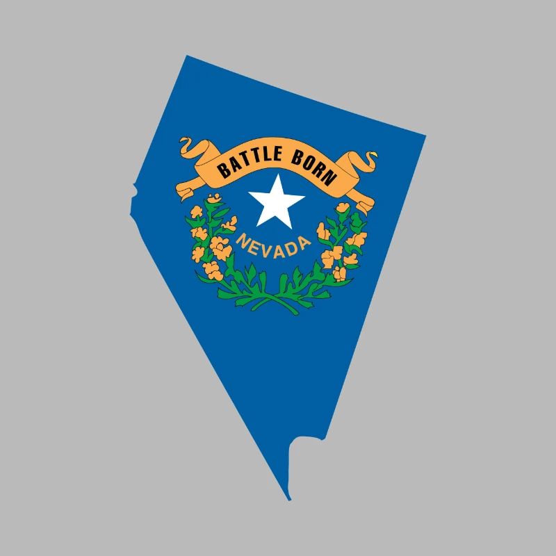 Nevada USA State Nevada Flag Map