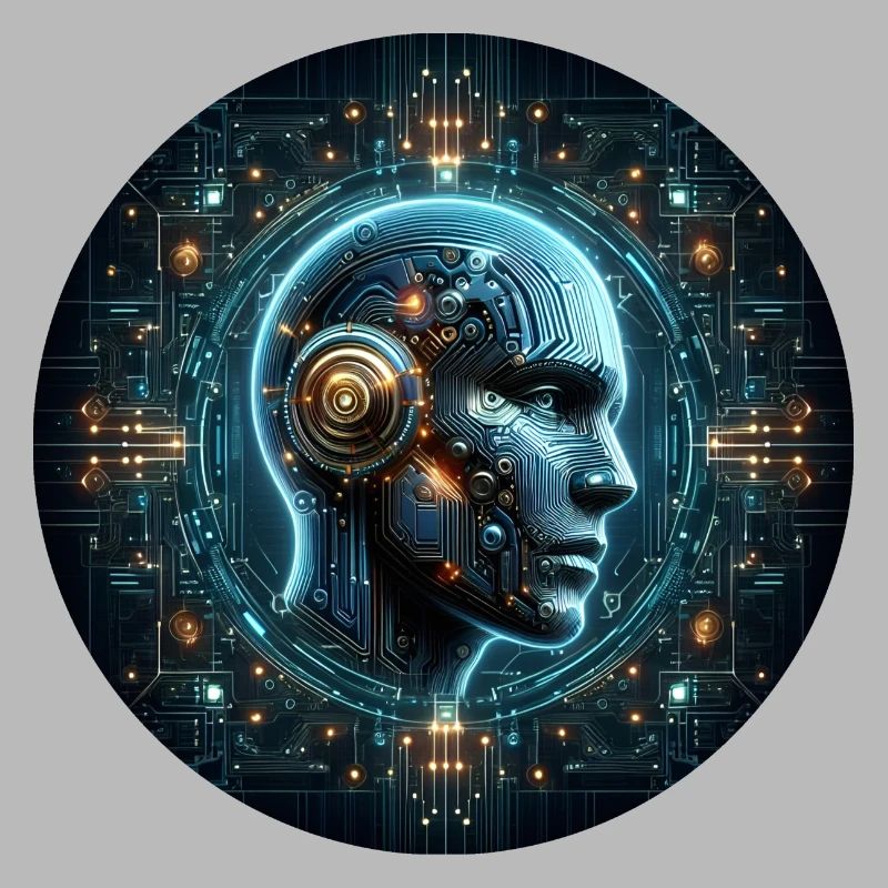 Artificial Intelligence Cyber Head Tech