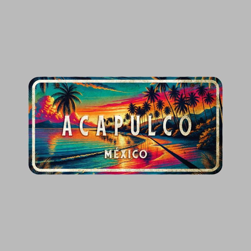 Acapulco Mexico Sunset Design