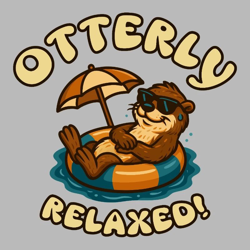 Relaxed Otter in the Sun