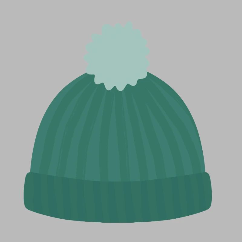 Strickmütze mit Pom Pom