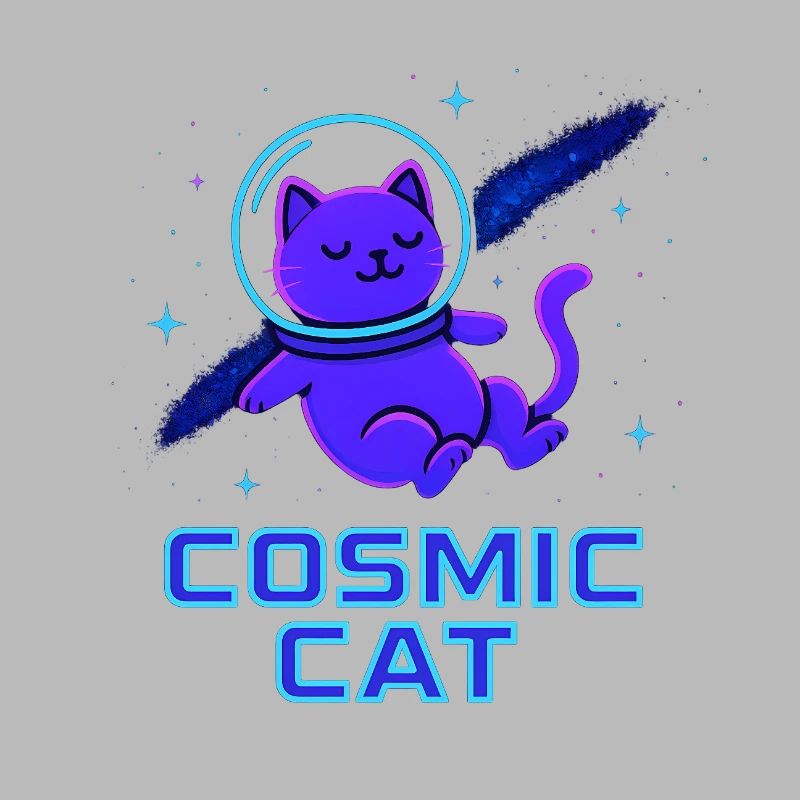 Néon de chat cosmique