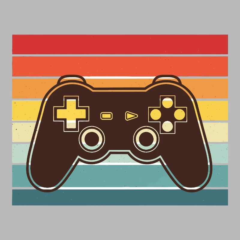 Retro Rainbow ControllerVintage Video Game Controller