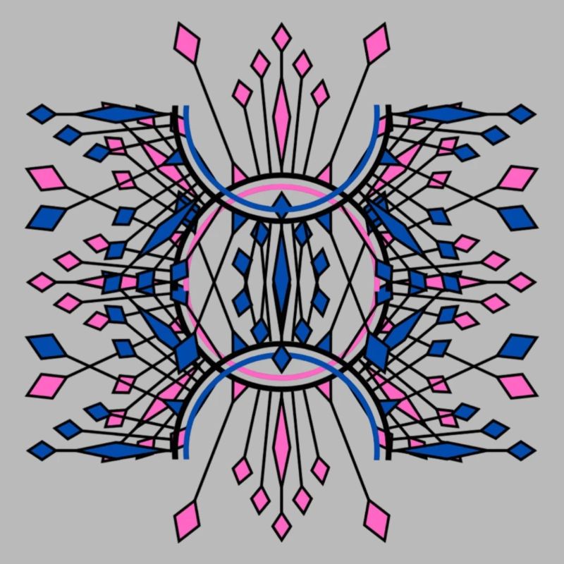Symmetrisch funkelt Blau Rosa