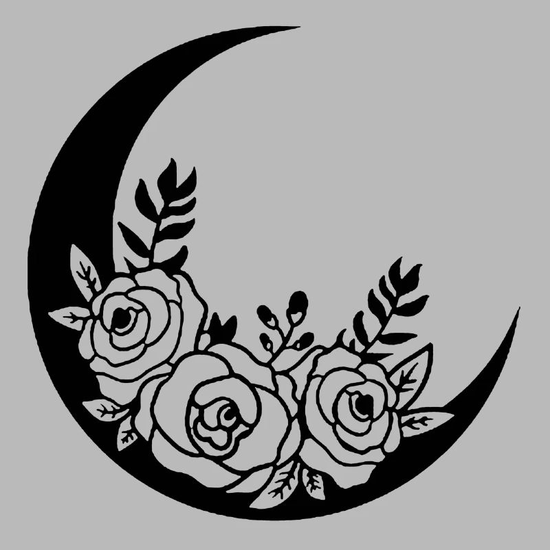 Schwarzer blühender Mond