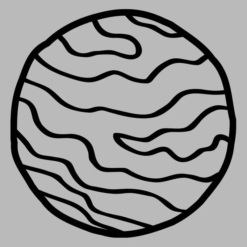 Planet Einfacher Weltraum Doodle
