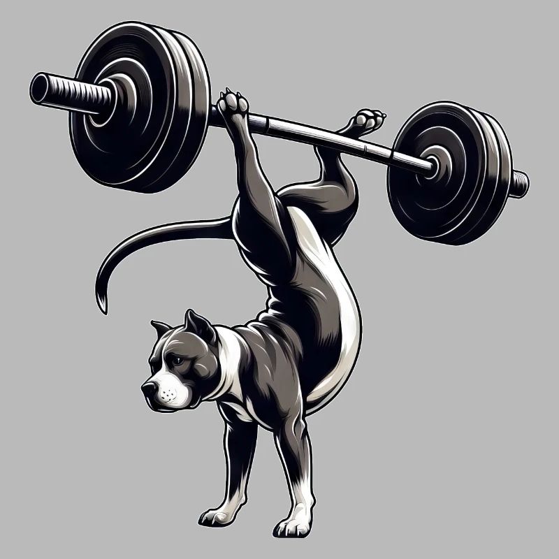 Pitbull Dog Training Dumbbell Handstand Workout