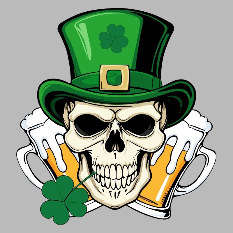 Crâne San Patrick Day