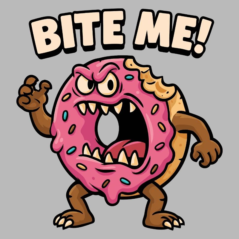 Conception agressive de monstre de beignet