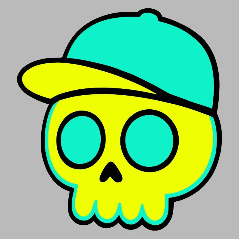 Neon Schädel Cap Streetwear