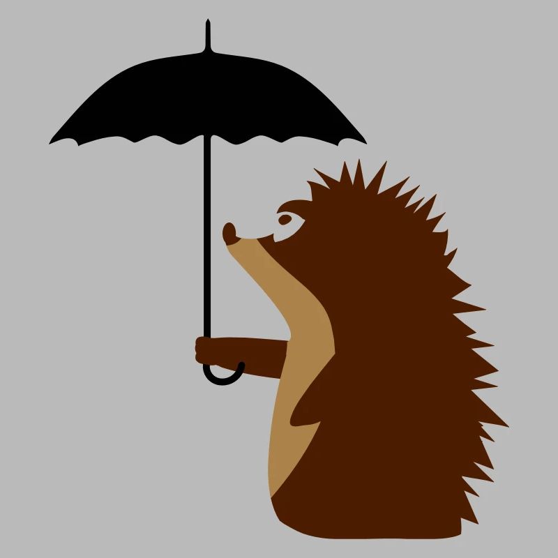 Igel mit Schirm