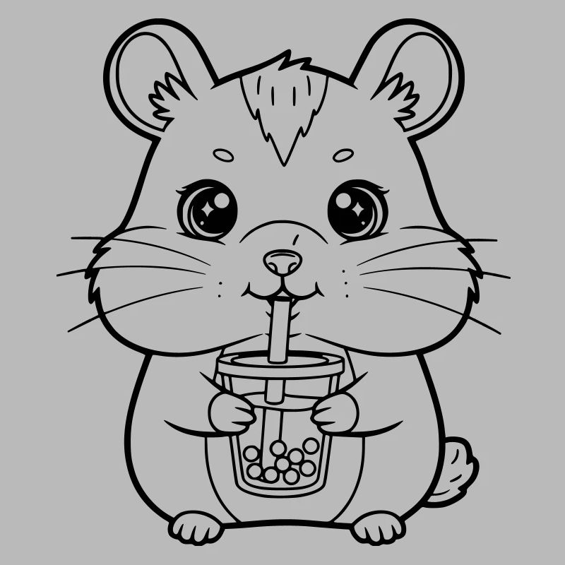 Hamster mit Becher
