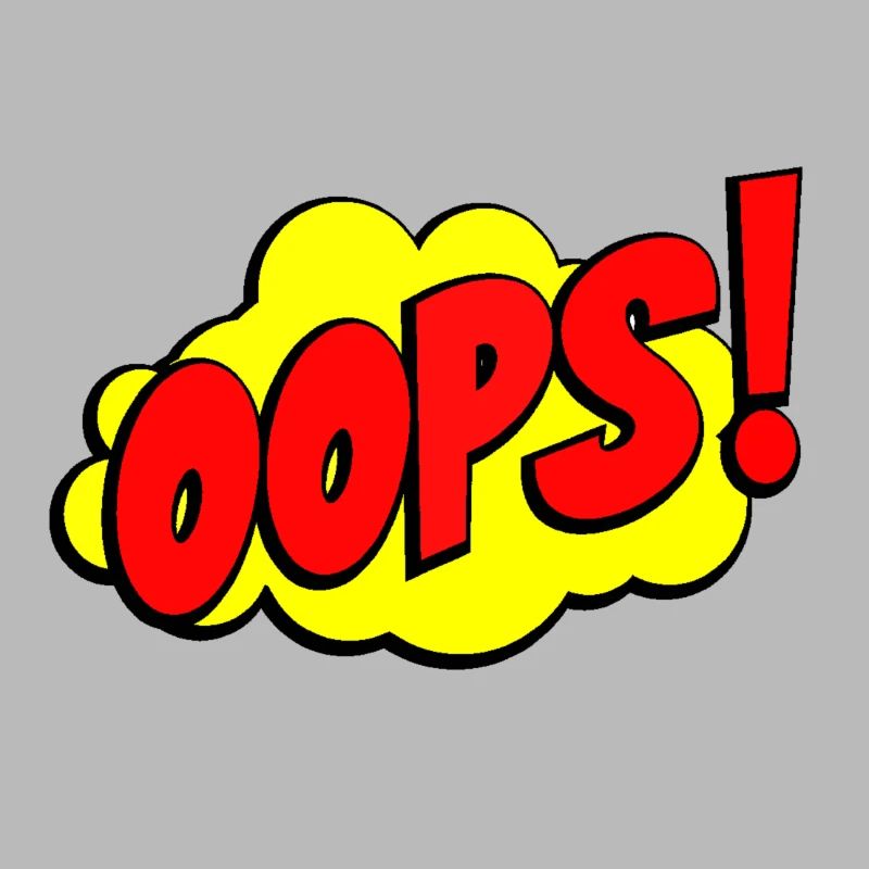 Cartoon Oops Comic Design