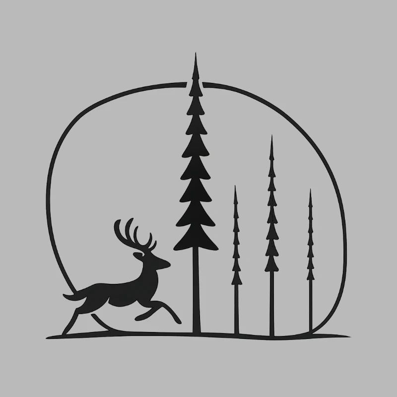 Hirsch im Mondwald Fans geschenkidee Wanderer gift
