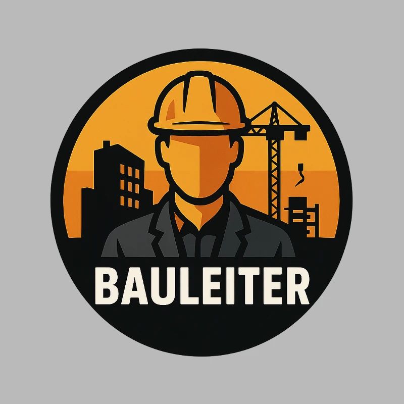 Icône du constructeur : ouvrier du bâtiment chez une grue de construction