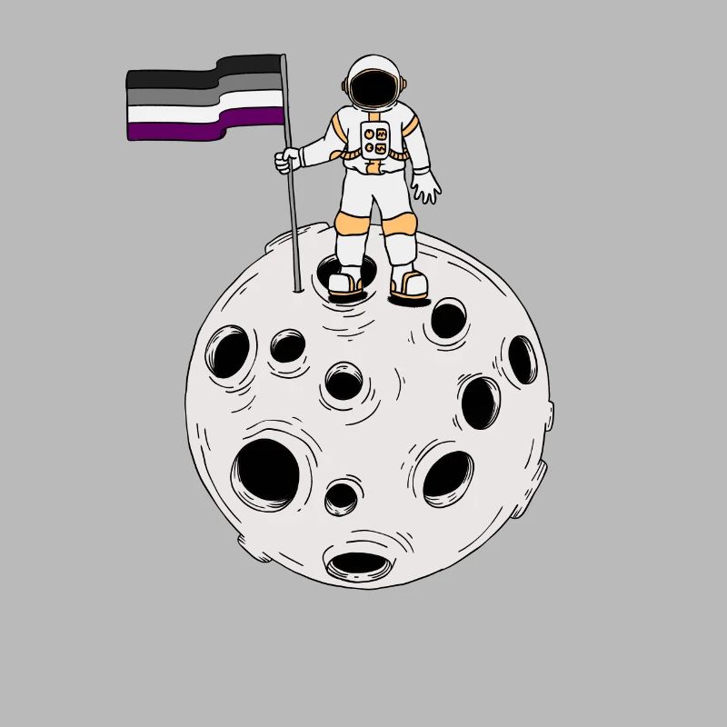 Astronaute asexué sur la lune Drapeau Ace Pride