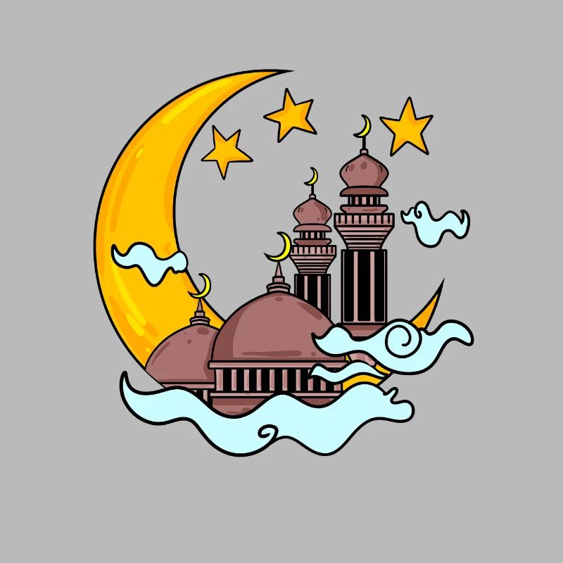 Moschee mit Halbmond
